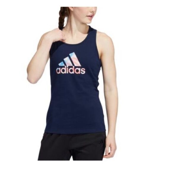 Adidas Womens Americana Graphic Tank Top Navy sleeveless shirt small - Picture 7 of 10